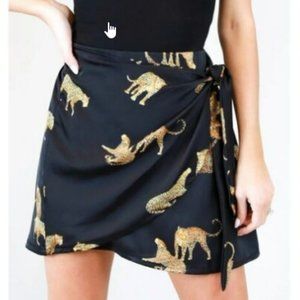 BNWOT - Judith March X Shannon Ford - On the Prowl Wrap Skirt - Size Large